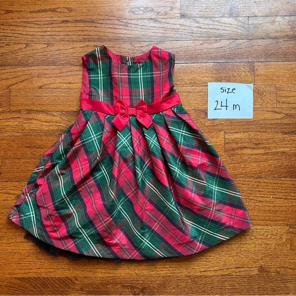 Toddler Girl Plaid Christmas Dress 2T George Brand - Picture 2 of 2